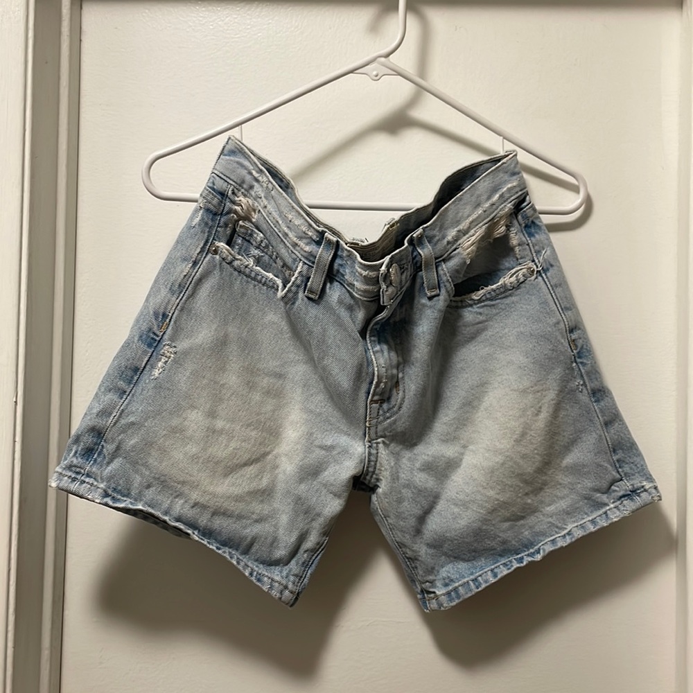 Current/Elliott Light Wash Denim Shorts